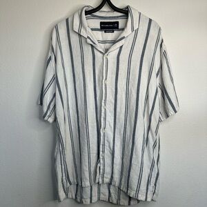 Abercrombie & Fitch Casual Button Down Shirt White Black